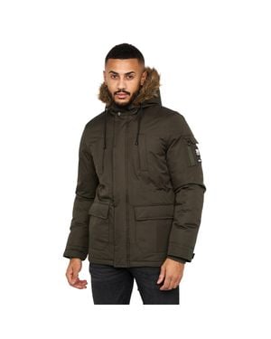 Crosshatch "Parkmoore" Parka Für Herren (Dunkel- - Grün