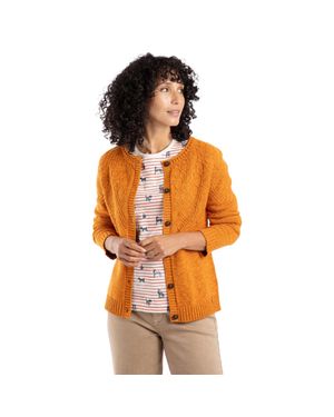 Weird Fish "Caballo" Strickjacke Für Damen (Nussbraun) - Orange