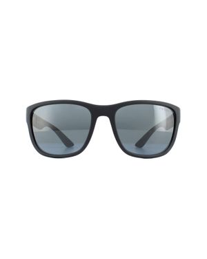 Prada Lunettes De Soleil Ps01Us Ufk5L0 Gris Caoutchouc Gris Miroir Gris Foncé - Grau