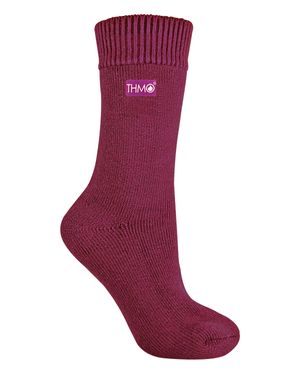 THMO 3Er-Pack Multipack Damen Dicke Winter Warme Socken Mit Comfort Top - Lila