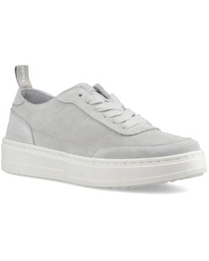Hush Puppies Nesta Leder Damen Graue Standard-Sneaker
