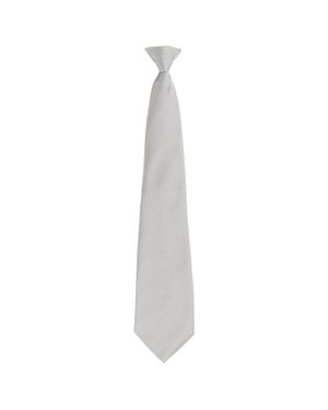 PREMIER "Colours Fashion" Krawatte Zum Anklemmen Für Herren/Damen - Weiß