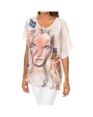 Met Kurzarm-T-Shirt Mit Rundhalsausschnitt Für Frauen 10Dmc0221 - Weiß