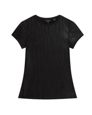 Ted Baker Katrino Metallic Kurzarm-T-Shirt - Schwarz