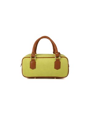 Giulia Monti Schultertasche Grasgrün Goldbraun - Gelb