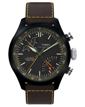 Timex Waterbury Ace Fly-Back Herren Armbanduhr Tw2Y70100 - Schwarz