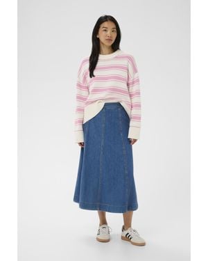 Part Two Strickpullover Serafinepw Strickpullover Baggy Fit - Blau