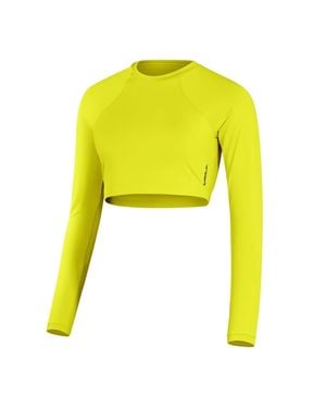 Speedo Kurzes Top Für Damen, Schmal, Raglanärmel - Gelb