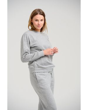 TeeShoppen Basic Sweat Mit Rundhalsausschnitt - Weiß