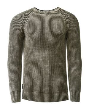 Rusty Neal Verwaschener Strickpullover Im Vintage Look - Grün