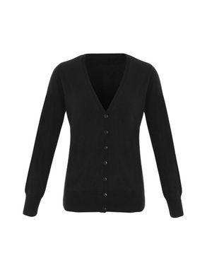 PREMIER Ladies Essential Acryl-Strickjacke - Schwarz