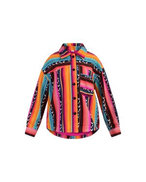 myMo Hemdjacke Damen Mehrfarbig Neon - Rot