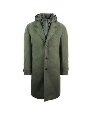Lacoste Wollmenschen Dunkelgrüner Mantel