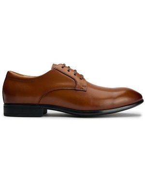 Sole Ldn Wide Fit Derby Schuhe - Braun