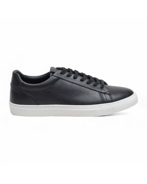 Antique Rogue Schwarze Herren-Sneaker Aus Leder