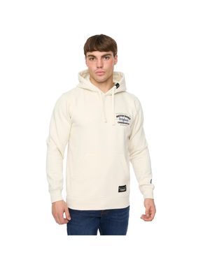 Crosshatch "Motocross" Kapuzenpullover Für Herren (Helles Steingrau) - Weiß