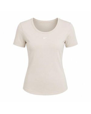 Nike Damen-Tight-Top Mit Mini-Ripp-Ausschnitt Und Tiefem Rückenausschnitt - Grau