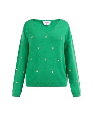 myMo Strickpullover Damen - Grün