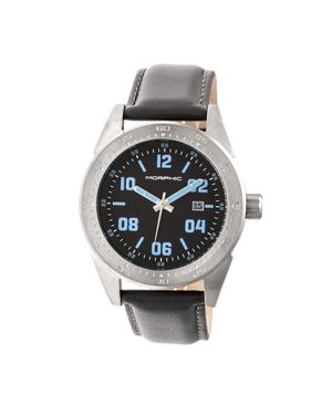 Morphic M63 Series Uhr Mit Lederarmband Und Datum - Mettallic