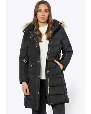 Wittchen Damen-Steppjacke Mit Kapuze, Polyester - Grau