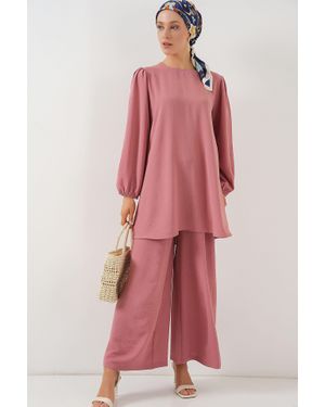 Bigdart Tunika & Weite Hose Zweiteiliges Koordinationsset - Pink