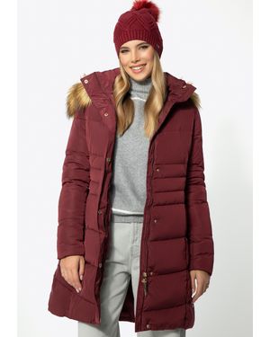 Wittchen Damen-Steppdaunenjacke Mit Kapuze, Bordeauxrot, Polyester