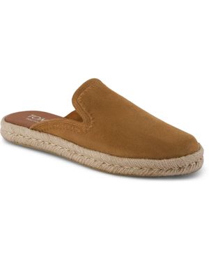 TOMS Santiago Leder Damen Slipper - Braun