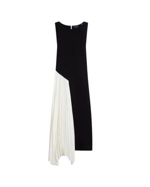 Ted Baker Ärmelloses Schwarzes Strickkleid „Zeera" Von Mit Kontrasteinsätzen
