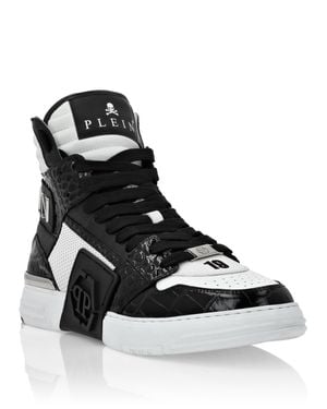 Philipp Plein Hightop-Sneaker Hexagon - Schwarz