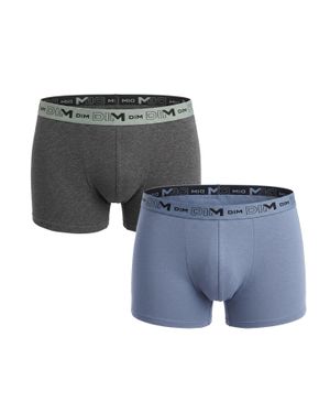 DIM Pack 2 Herren Boxershorts Bio-Baumwolle D0Ear - Grau
