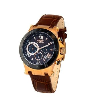 Bobroff Herrenuhr Quartz Schwarz - Braun