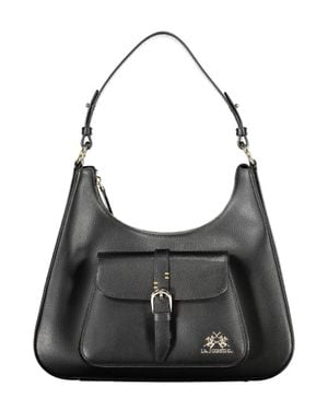 La Martina Damen Leder Handtasche - Schwarz