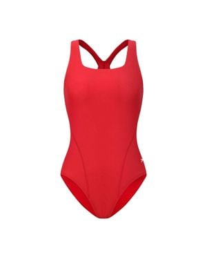 Slazenger 1881 Badeanzug Für Damen, Eckiger Ausschnitt - Rot