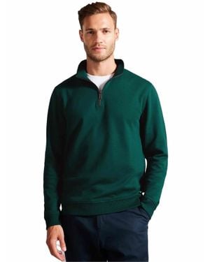 Ted Baker Half Zip Trichter Hals Schweiß - Grün