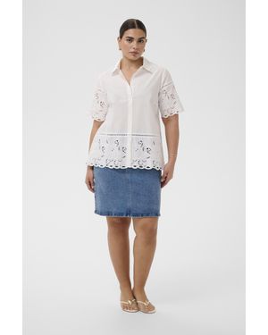 Kaffe Kurzarmhemd Kctrudi Kurzarmhemd Regular Fit - Blau