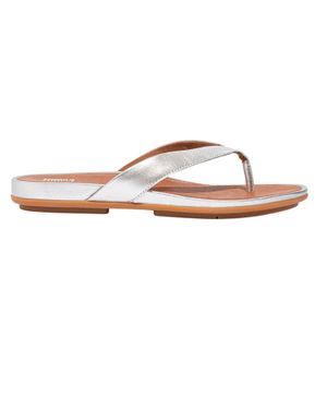 Fitflop "Gracie" Flipflops Für Damen, Leder, Flach - Braun