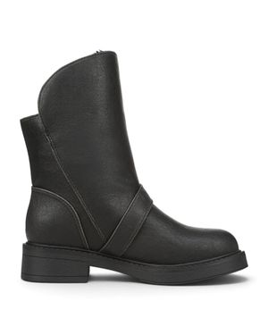 Blowfish Damen Winter-Bikerstiefel Aus Schwarzem Kunstleder