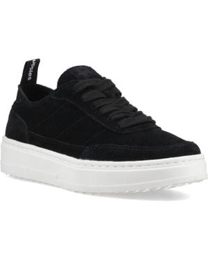 Hush Puppies Nesta Leder Damen Schwarze Standard Sneakers