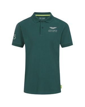 Aston Martin F1 Sebastian Vettel Fahrer Herren Polo -Hemd - Grün