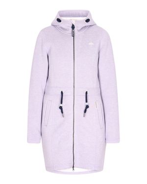 Schmuddelwedda Strickfleecemantel Damen Grauviolett Melange - Lila