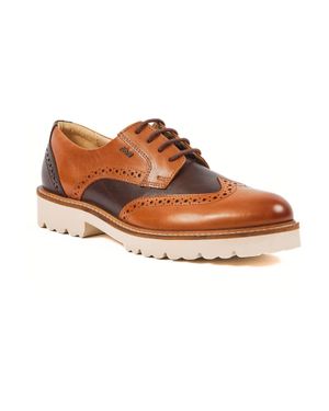Pod Kortney Leder Tan Multi Brogues Schuhe - Braun