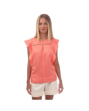 BOSS "Bileina" Bluse Für Damenflatter-Ärmel - Pink