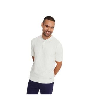 Threadbare "Halliwell" Poloshirt Für Herren, Kurzärmlig (Ecru) - Weiß