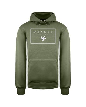 Devote London Wende London Herren Oliven/Weißer Hoodie - Grün