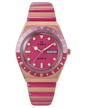 Timex Q Reissue Mehrfarbig Damen Armbanduhr Tw2W41000 - Pink