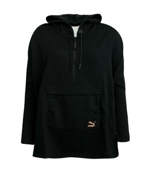 PUMA Evo Halbzip Damen Mit Kapuze Mit Kapuze Mit Kapuzenhodie Mit Kapuzenhuster 571661 01 A68E - Schwarz