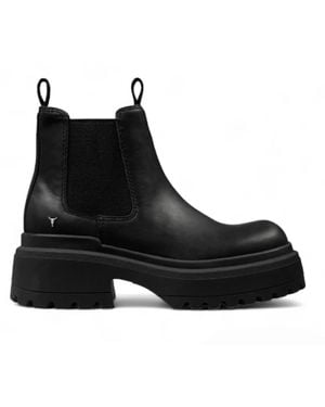 Windsor Smith – Schwarze Chelsea-Stiefel Aus Klobigem Leder – Dopamin