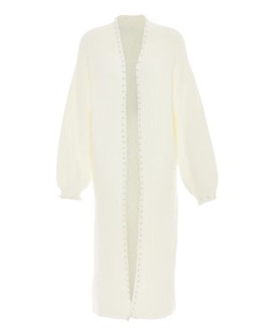 faina Strickjacke Damen Wollweiß