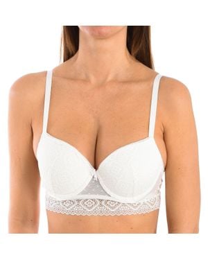 Selene Amaya Damen Spitzen-Bügel-Push-Up-Bh - Weiß
