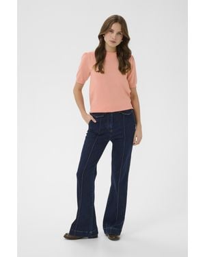 Saint Tropez Strickpullover Milasz Strickpullover Classic Fit - Blau